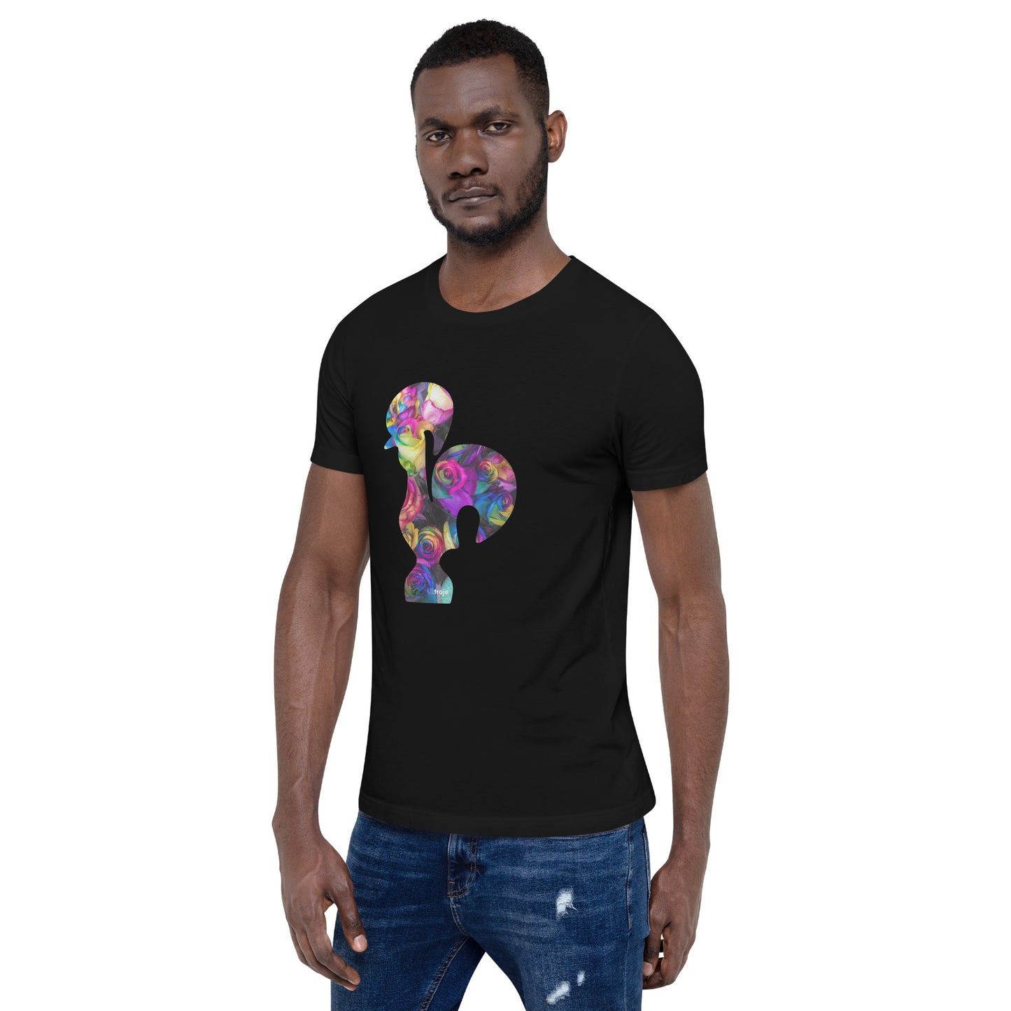 T-SHIRT UNISEXO GALO DE BARCELOS - ROSAS TINGIDAS