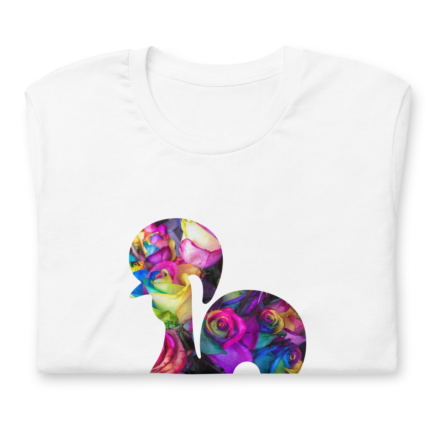 T-SHIRT UNISEXO GALO DE BARCELOS - ROSAS TINGIDAS