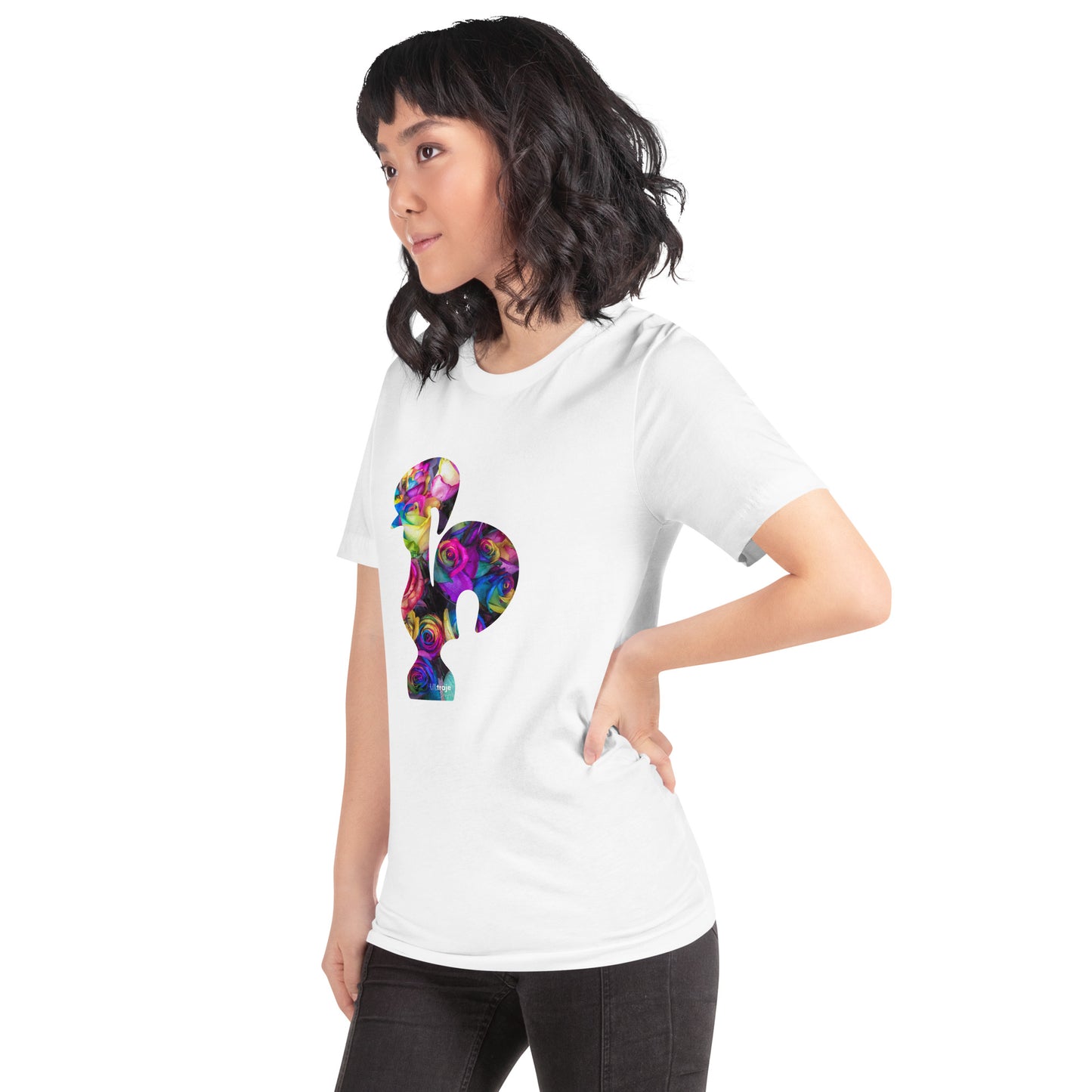 T-SHIRT UNISEXO GALO DE BARCELOS - ROSAS TINGIDAS