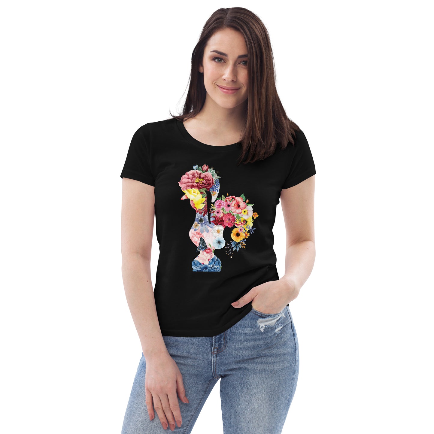 T-SHIRT FEMININA GALO DE BARCELOS - FLORES