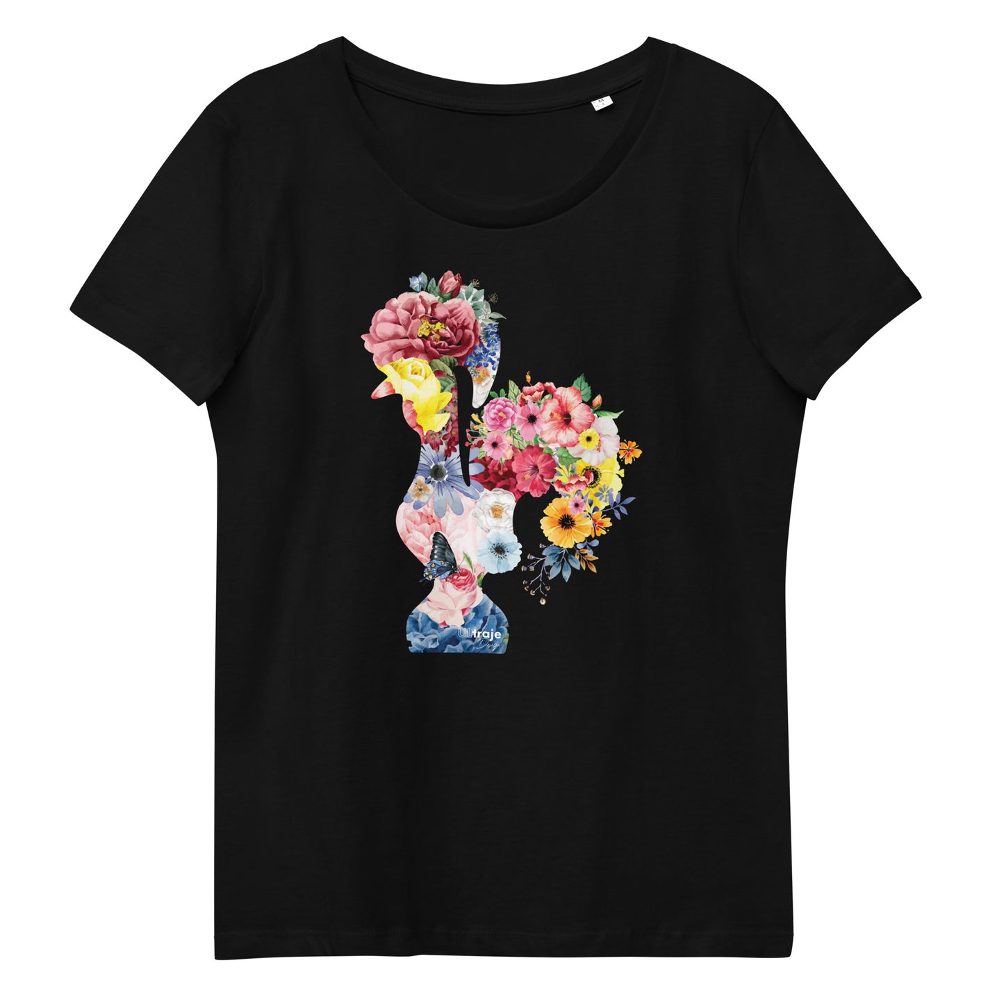 T-SHIRT FEMININA GALO DE BARCELOS - FLORES