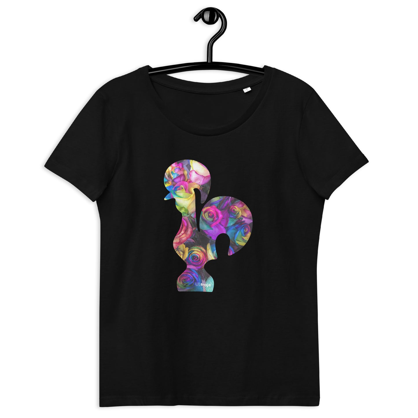 T-SHIRT FEMININA GALO DE BARCELOS - ROSAS TINGIDAS