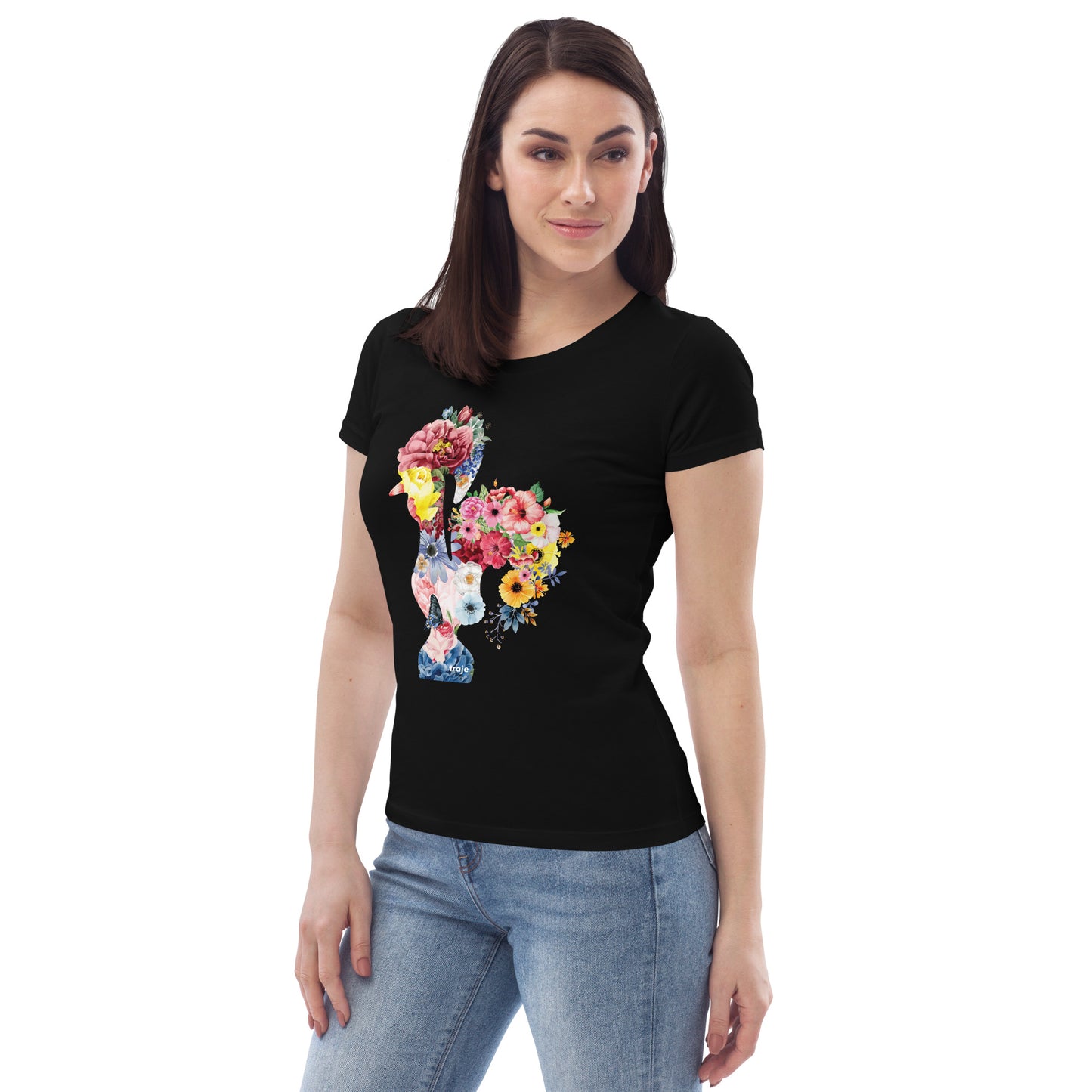 T-SHIRT FEMININA GALO DE BARCELOS - FLORES