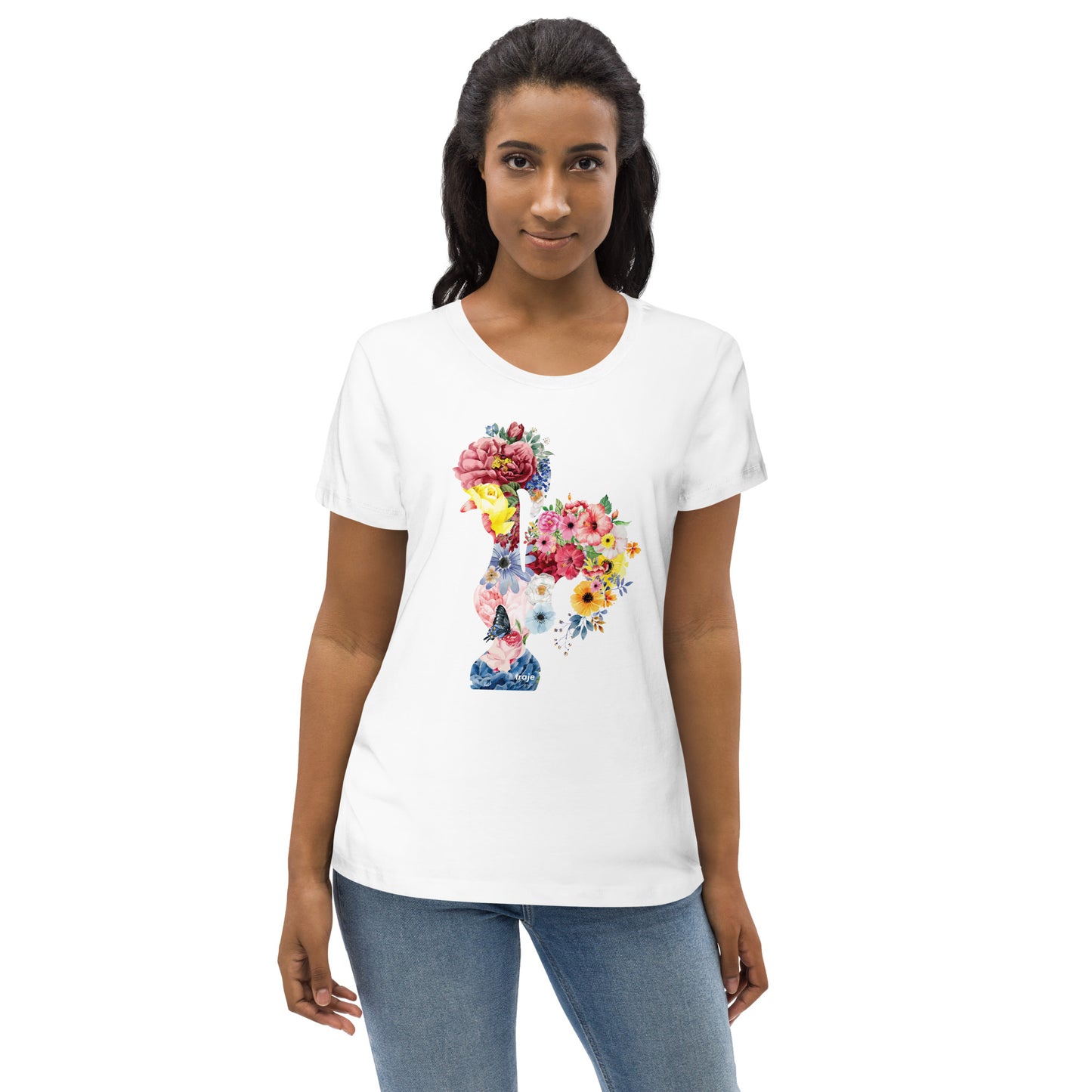 T-SHIRT FEMININA GALO DE BARCELOS - FLORES