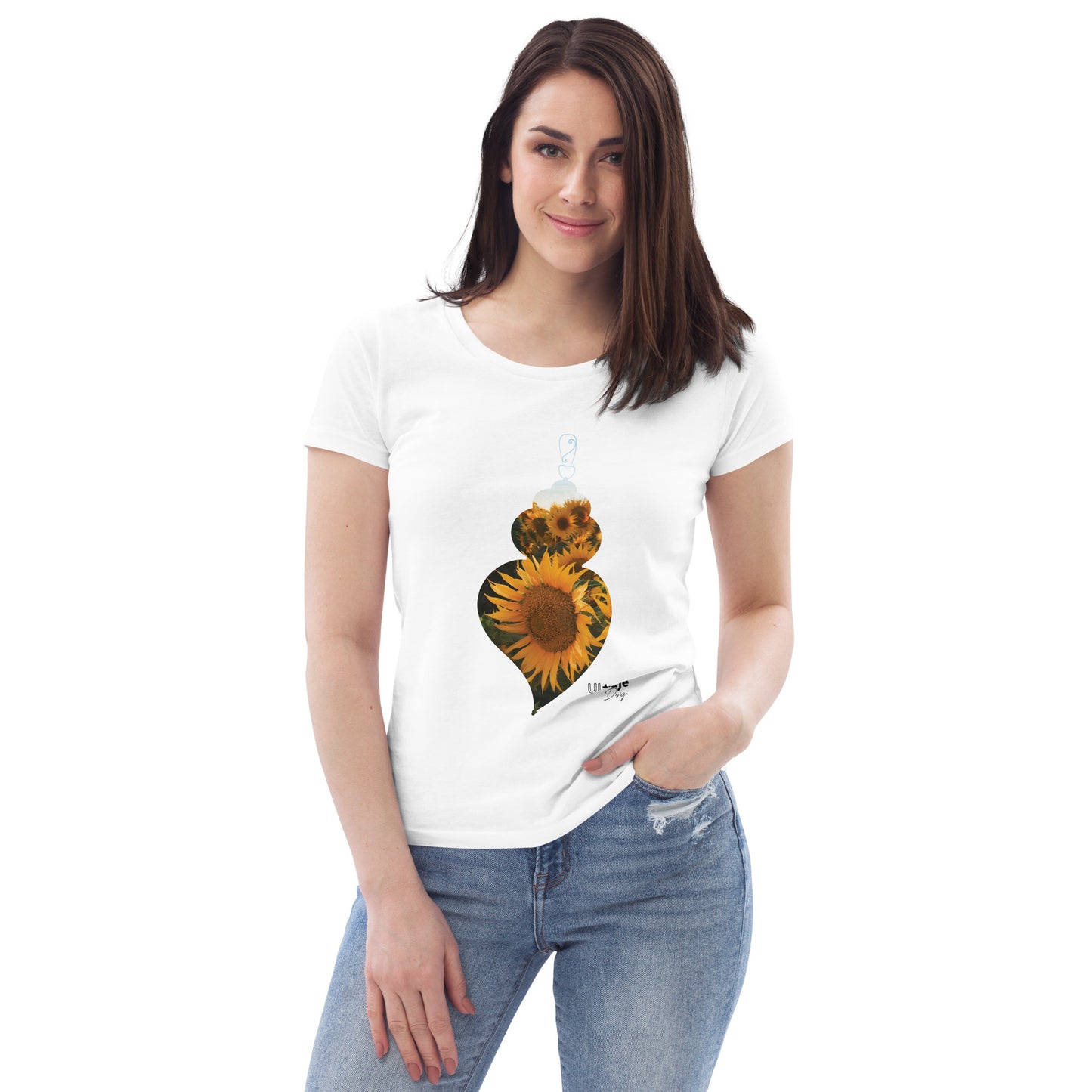 T-SHIRT FEMININA CORAÇÃO DE VIANA - SUNFLOWERS