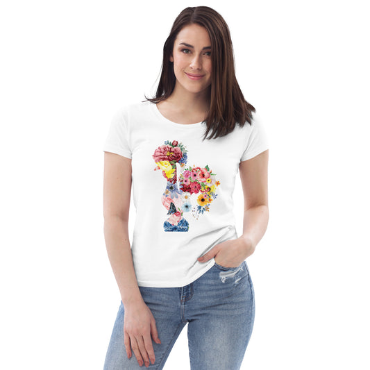 T-SHIRT FEMININA GALO DE BARCELOS - FLORES