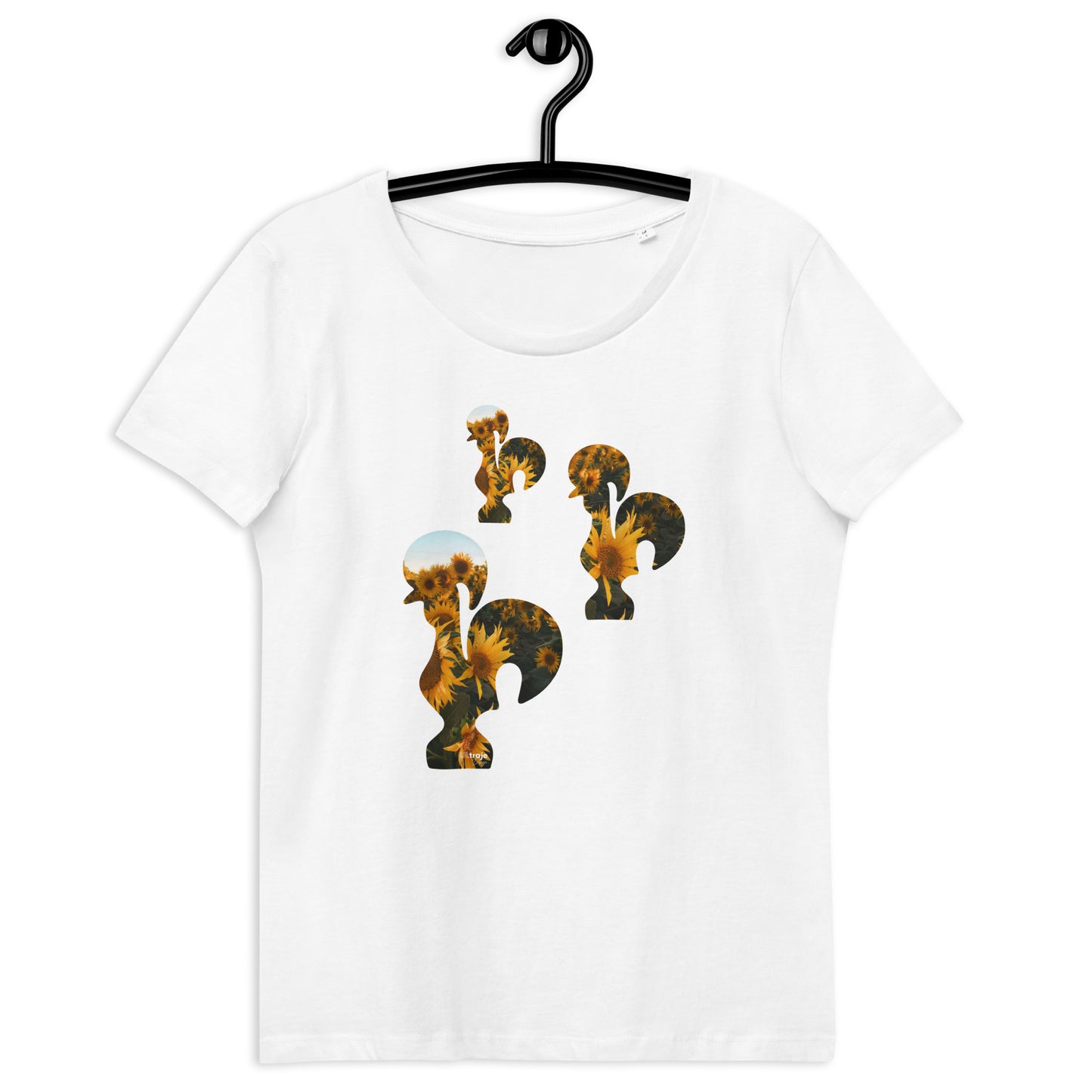 T-SHIRT FEMININA GALO DE BARCELOS - 3 GALITOS SUNFLOWERS