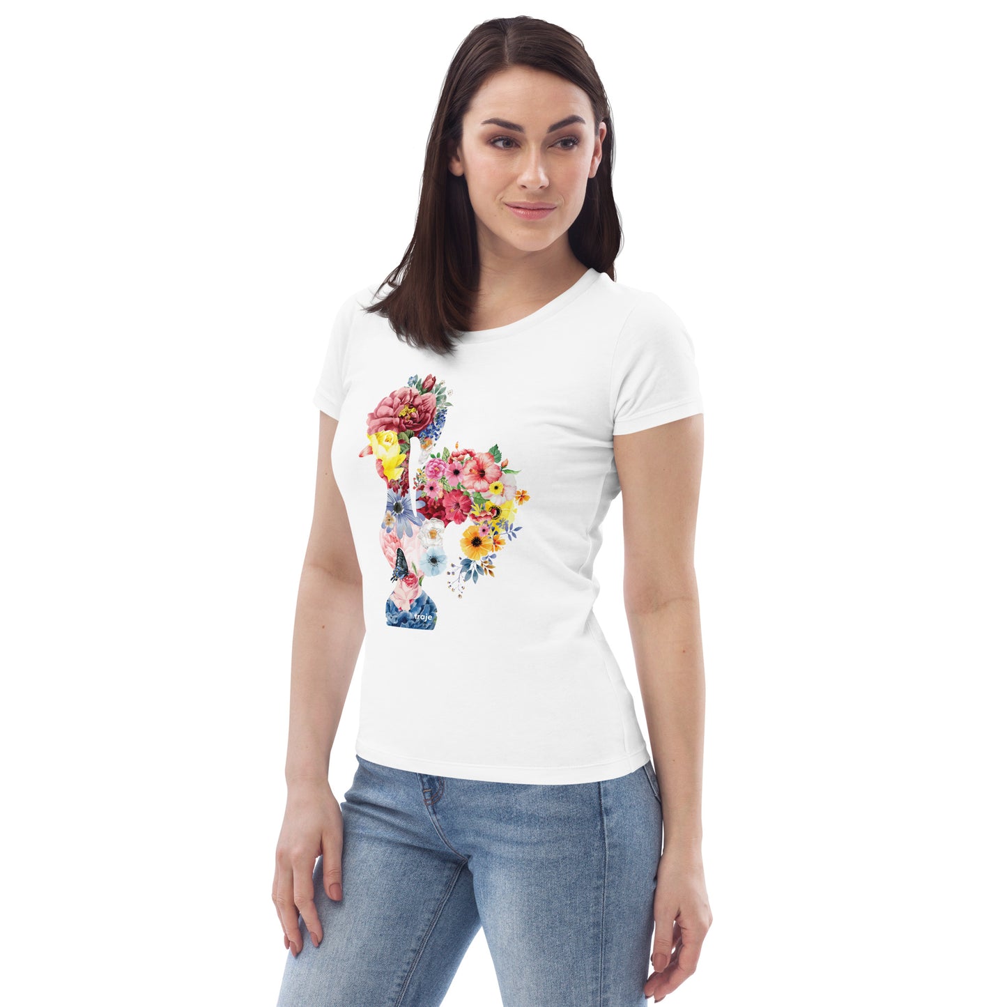 T-SHIRT FEMININA GALO DE BARCELOS - FLORES